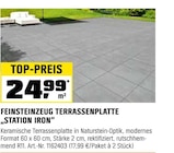 FEINSTEINZEUG TERRASSENPLATTE „STATION IRON“ im aktuellen OBI Prospekt