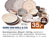 Kombiservice „Royal“, 24-tlg von Gerd Van Well & Co. im aktuellen Möbel Inhofer Prospekt für 35,00 €