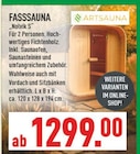 Marktkauf Halle - Fasssauna Nolvik S Angebot im Prospekt Fasssauna Nolvik S bei Marktkauf im Halle Prospekt für 1.299,00 €