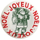 Assiette plate Santa Vibes porcelaine dans le catalogue Maxi Bazar