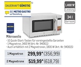 Mikrowelle Angebote bei Metro Stendal für 356,99 €