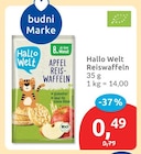 Reiswaffeln von Hallo Welt im aktuellen budni Prospekt
