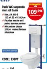 Pack WC suspendu mur sol Basia - AMP en promo chez Screwfix Amiens à 109,99 €