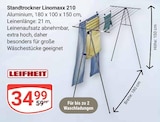 Standtrockner Linomaxx 210 im Angebot bei GLOBUS in Trier Standtrockner Linomaxx 210 Angebote von LEIFHEIT bei GLOBUS Trier für 34,99 €