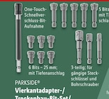 Vierkantadapter-/ Trockenbau-Bit-Set/ Schnellverschluss-Bithalter Angebote von PARKSIDE bei Lidl Wuppertal für 2,99 €