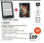 Liseuse Light + Ebook 'A perfect gift' - VIVLIO en promo chez E.Leclerc Mont-de-Marsan à 109,00 €