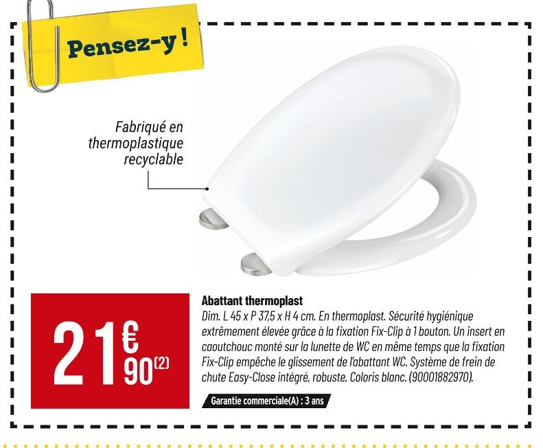 Abattant Wc Bazarland Promos et prix dans le catalogue de la semaine