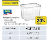 Aufbewahrungsbox Angebote von Aro bei Metro Norderstedt für 6,30 €