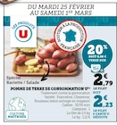 Pomme de Terre de Consommation - U en promo chez Super U Belfort à 2,23 €