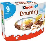 BARRES CHOCOLATEES KINDER COUNTRY en promo chez Super U Strasbourg à 2,98 €