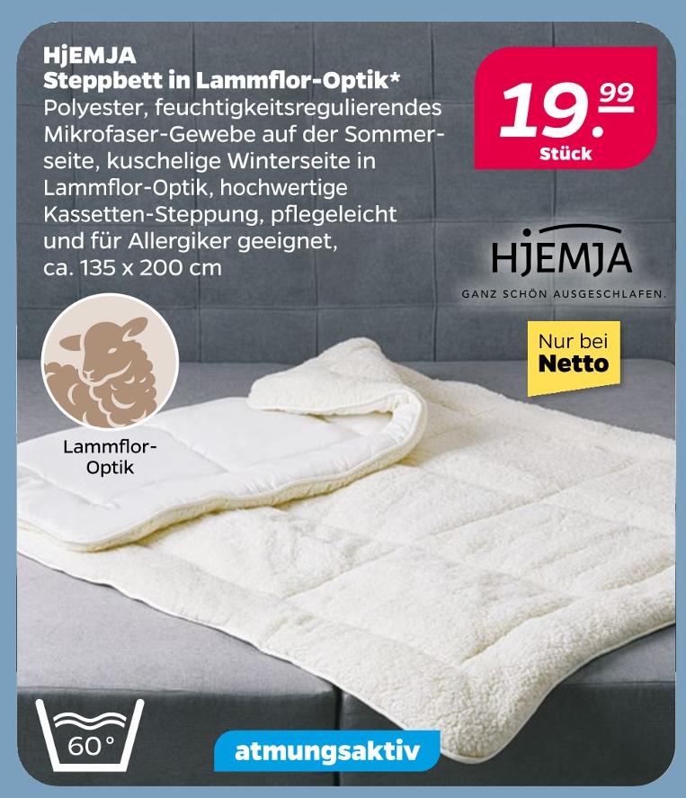 Steppbett in Lammflor-Optik