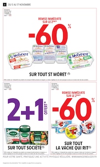 Prospectus Intermarché de la semaine "-60% DE REMISE IMMÉDIATE SUR LE 2ÈME SUR UNE SÉLECTION DE PRODUITS" avec 2 pages, valide du 05/11/2024 au 17/11/2024 pour Cressely et alentours