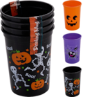 Lot de 4 gobelets Halloween en promo chez Maxi Bazar Lot de 4 gobelets Halloween dans le catalogue Maxi Bazar