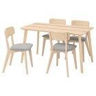 Tisch und 4 Stühle Esche/Tallmyra weiß/schwarz von LISABO / LISABO für 425,00 € bei IKEA im Angebot Tisch und 4 Stühle Esche/Tallmyra weiß/schwarz von LISABO / LISABO im aktuellen IKEA Prospekt