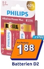 Batterien D2 von Philips für 1,88 € bei Action im Angebot Batterien D2 von Philips im aktuellen Action Prospekt