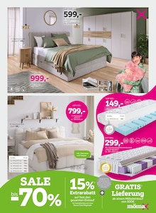 Matratze im mömax Prospekt "Lass KNUT sein! SALE bis -70%" mit 12 Seiten (Augsburg)