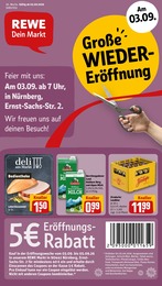 REWE Prospekt "Dein Markt" für Nürnberg, 30 Seiten, 31.08.2026 - 05.09.2026