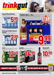 Aktueller Trinkgut Prospekt, "Aktuelle Angebote", mit Angeboten der Woche, gültig von 02.10.2023 bis 02.10.2023
