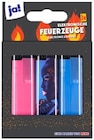 Feuerzeug 3 Stück im Angebot bei REWE in Kiel Feuerzeug 3 Stück Angebote von ja! bei REWE Kiel für 0,75 €