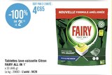 Tablettes lave-vaisselle Citron ALL IN 1* - FAIRY en promo à 4,65 € chez Géant Casino Tablettes lave-vaisselle Citron ALL IN 1* - FAIRY dans le catalogue Géant Casino