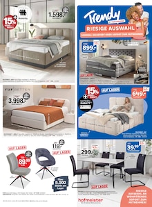 Boxspringbett im aktuellen hofmeister Prospekt (Stuttgart) Boxspringbett im hofmeister Prospekt "DIE SCHÖNSTEN ERLEBNISSE DER REGION GIBT’S BEI HOFMEISTER" mit 10 Seiten (Stuttgart)