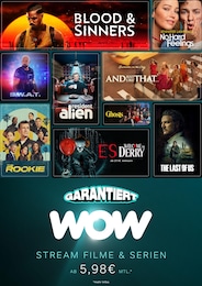 Elektromärkte Prospekt von WOW Stuttgart WOW Prospekt: "Filme und Serien ab 5,98€ mtl.", 1 Seite, 01.10.2025 - 31.10.2025
