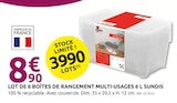 Mr.Bricolage Hettange-Grande - Promo Lot de 6 boîtes de rangement multi-usages 6 L Promo Lot de 6 boîtes de rangement multi-usages 6 L à 8,90 € dans le catalogue Mr.Bricolage à Hettange-Grande