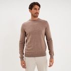Pull col rond manches longues gris homme en promo chez La Halle Pull col rond manches longues gris homme dans le catalogue La Halle