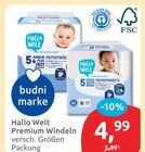 Premium Windeln Junior Plus von Hallo Welt für 4,99 € bei budni im Angebot Premium Windeln Junior Plus von Hallo Welt im aktuellen budni Prospekt
