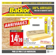Prospectus Batkor à Montrouge, "100% ARRIVAGES : PRIX BAS EN QUANTITÉ LIMITÉE", 4 pages, 19/09/2025 - 02/10/2025