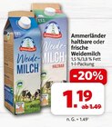 nah&frisch Bückeburg - haltbare oder frische Weidemilch Angebot im Prospekt haltbare oder frische Weidemilch bei nah&frisch im Bückeburg Prospekt für 1,19 €