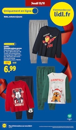 Prix et réduction Pyjama dans le prospectus Lidl en cours Offre Pyjama dans le catalogue Lidl du moment à la page 56