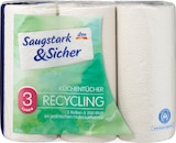 Küchentücher Halbblatt Recycling 3-lagig (3x200 Blatt) im dm-drogerie markt Prospekt Küchentücher Halbblatt Recycling 3-lagig (3x200 Blatt) von Saugstark&Sicher im aktuellen dm-drogerie markt Prospekt für 2,95 €