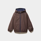 Blouson déperlant réversible à capuche marron foncé garçon - La Halle Blouson déperlant réversible à capuche marron foncé garçon à 39,99 € dans le catalogue La Halle