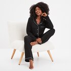 Ensemble pyjama 2 pièces noir femme en promo chez La Halle Suresnes à 18,19 €