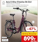 Aktuelles Axis E-Bike Citybike 26 Zoll Angebot bei Netto Marken-Discount in Braunschweig ab 899,00 €
