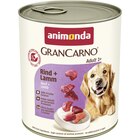Aktuelles Animonda Dog Dose GranCarno Adult Rind & Lamm 800 g Angebot bei Zookauf in Remscheid ab 2,49 €
