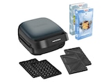 Aktuelles SW862B Snack Collection Sandwich- und Waffeleisen Schwarz/Blau Angebot bei MediaMarkt Saturn in Stuttgart ab 99,99 €