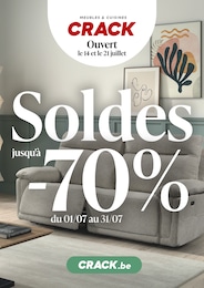 Catalogue Crack "Soldes jusqu'à -70% du 01/07 au 31/07", 44 pages, 01/07/2025 - 31/07/2025 Prospectus Crack "Soldes jusqu'à -70% du 01/07 au 31/07", 44 pages, 01/07/2025 - 31/07/2025