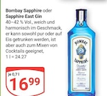 Aktuelle Spirituosen Angebote bei GLOBUS in Saarbrücken Aktuelles Bombay Sapphire Angebot bei GLOBUS in Saarbrücken ab 16,99 €