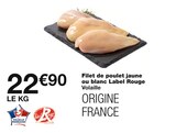 Filet de poulet jaune ou blanc Label Rouge dans le catalogue Monoprix