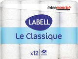 Papier toilette classique 2 épaisseurs blanc - LABELL dans le catalogue Intermarché Super