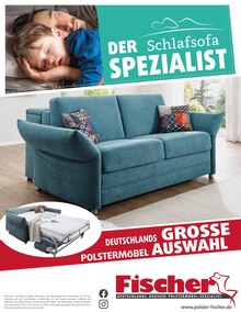 Polstermöbel Fischer Fürth Prospekt "DER SCHLAFSOFA SPEZIALIST" mit 12 Seiten