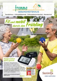 Aktueller Gesundheitshaus Fromme GmbH Sanitätshäuser Prospekt für Dorsten: Fit und mobil durch den Frühling mit 6} Seiten, 13.03.2024 - 31.05.2024