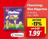 Käse Häppchen Angebote von Cheestrings bei Lidl Aurich für 1,99 €