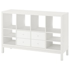 Regal mit Untergestell 4 Schubladen/mit 2 Regaleinsätzen weiß von KALLAX für 159,99 € bei IKEA im Angebot Regal mit Untergestell 4 Schubladen/mit 2 Regaleinsätzen weiß von KALLAX im aktuellen IKEA Prospekt