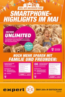 Aktueller expert Prospekt "SMARTPHONE HIGHLIGHTS IM MAI" Seite 1 von 38 Seiten