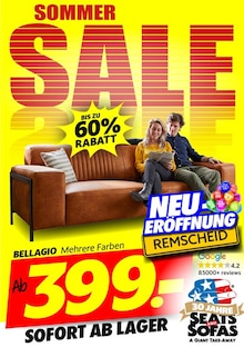 Seats and Sofas Langenfeld (Rheinland) Prospekt "SOMMER SALE" mit 1 Seite