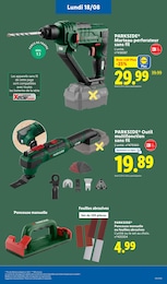 Prix et réduction Ponceuse dans le prospectus Lidl en cours Offre Ponceuse dans le catalogue Lidl du moment à la page 5