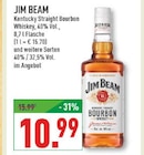 Kentucky Straight Bourbon Whiskey Angebote von Jim Beam bei Marktkauf Münster für 10,99 €